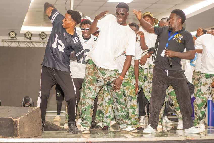 A dance crew performing during the ceremony
