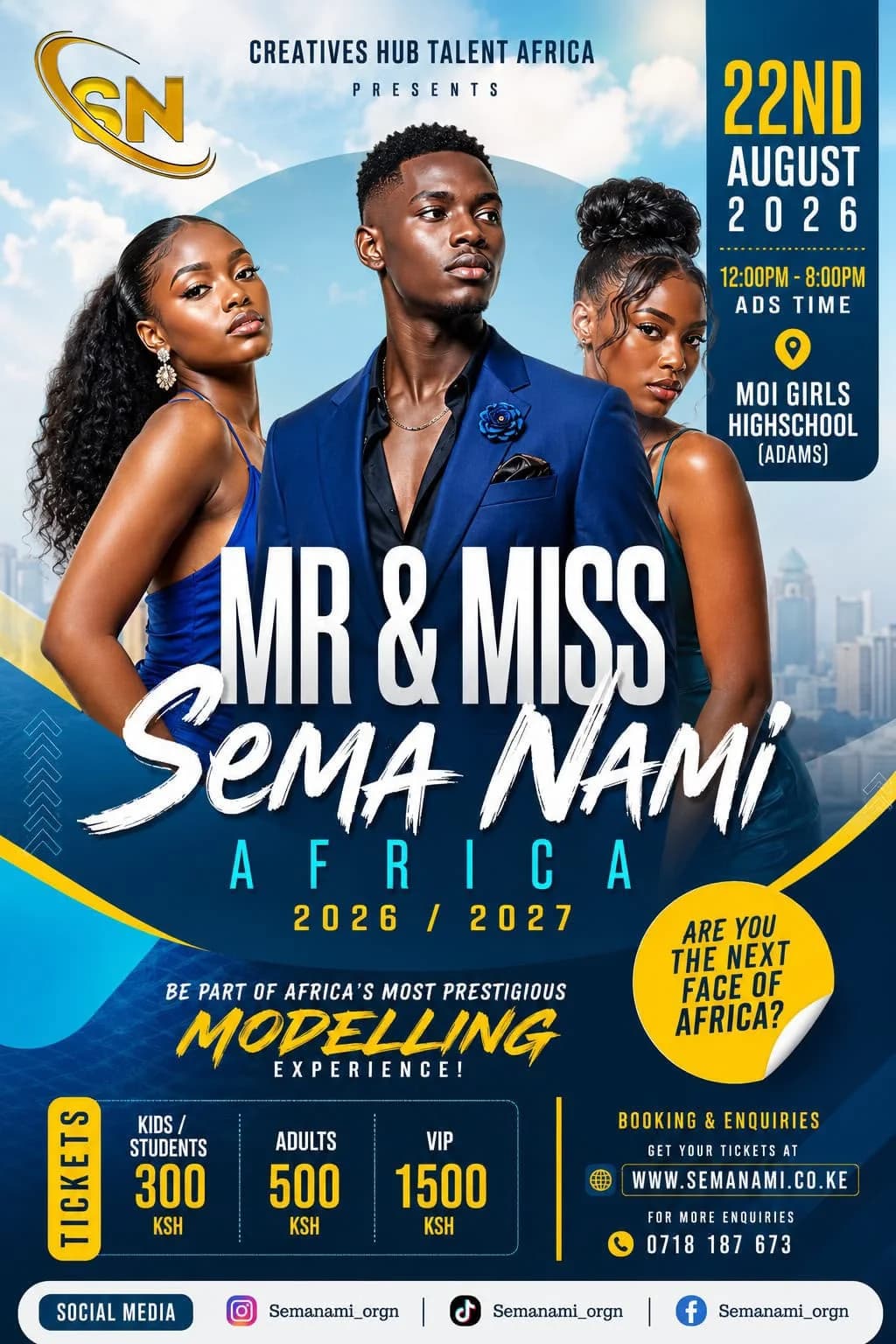 Mr & Miss Sema Nami Africa poster