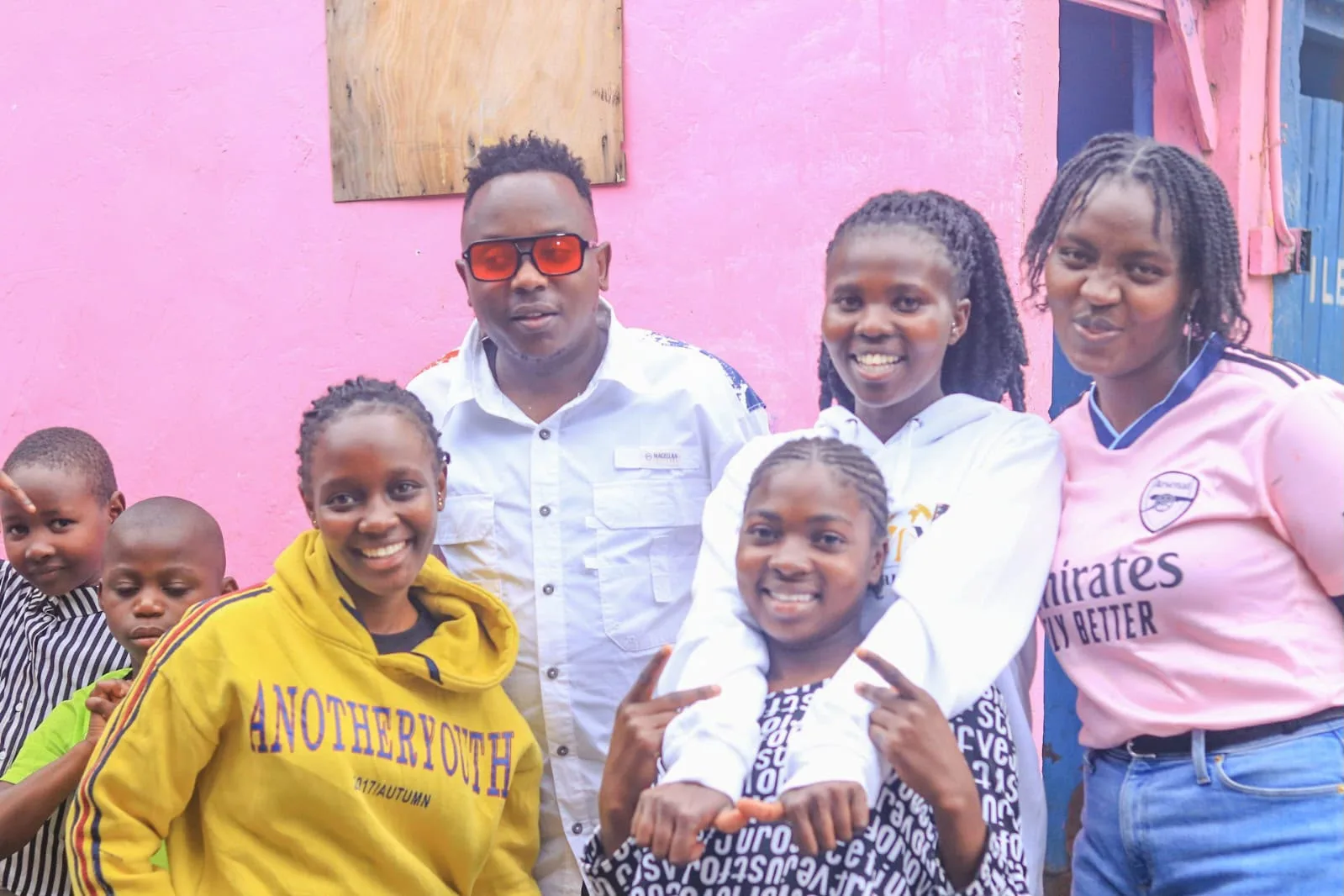 The Mary Mash team with children and carers at New Beginning Children's Home